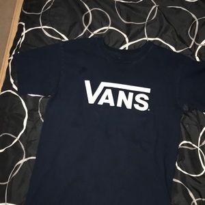 A dark blue vans tee